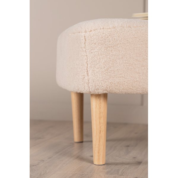 Salina sittpuff - Vit fleece Salina sittpuff - Vit fleece