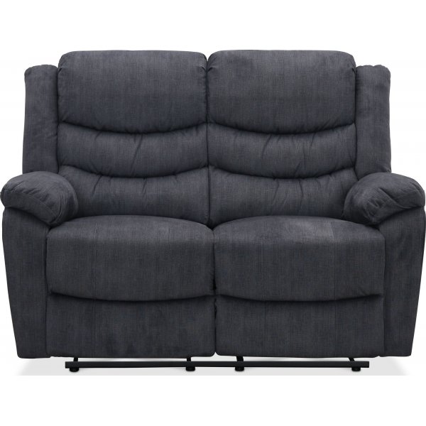 Tampa manuell 2-sits reclinersoffa - Grå tyg Tampa manuell 2-sits reclinersoffa - Grå tyg