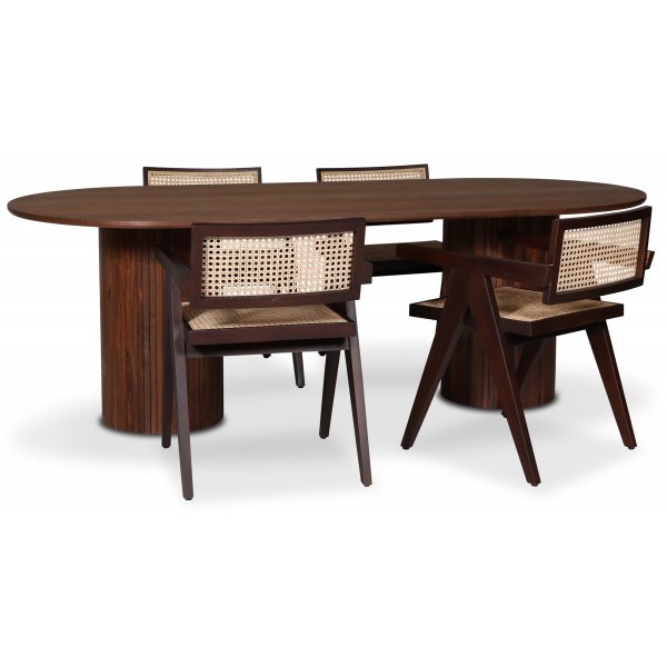 Strmsberg karmstol - Brun mahogny/rotting