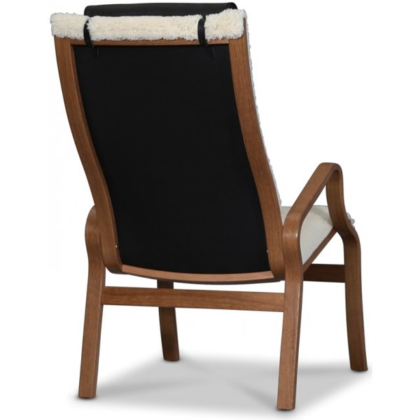 Lammet fåtölj i fårskinn scandinavian moonlight - Brunbetsad ek Lammet fåtölj i fårskinn scandinavian moonlight - Brunbetsad ek