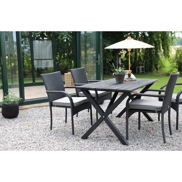 Eettafel Scottsdale 150 cm - Zwart + Textielreiniging voor meubels