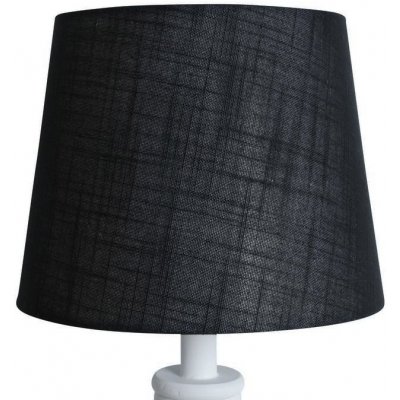 Rund lampskrm 18x23x18 cm - Svart (grovt linne)