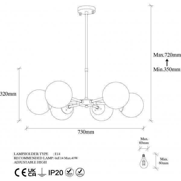Akkas taklampa 10080 - Vintage/vit Akkas taklampa 10080 - Vintage/vit