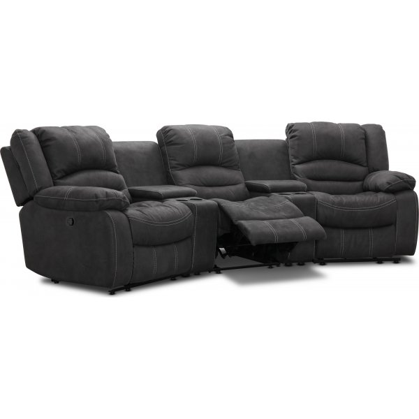 Kensington elektrisk 3-sits soffa med ställbart nackstöd - Grå Kensington elektrisk 3-sits soffa med ställbart nackstöd - Grå