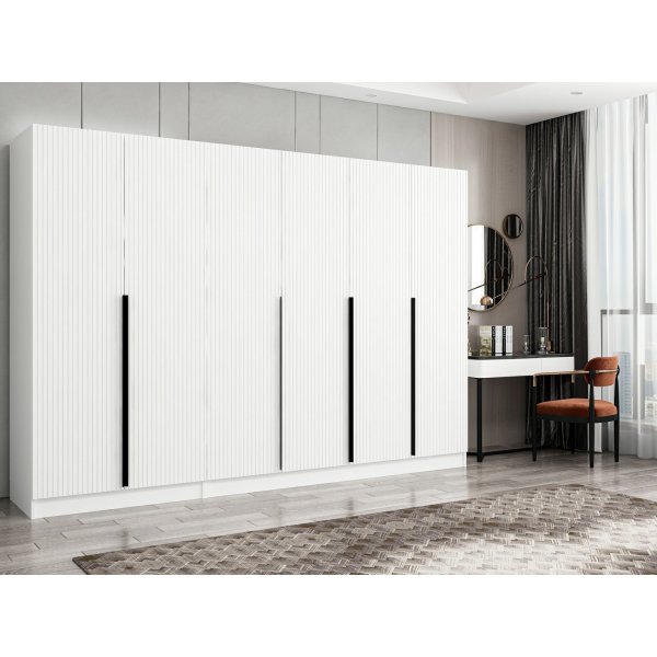 Cikani garderob 270x52x210 cm, variant A - Vit Cikani garderob 270x52x210 cm, variant A - Vit