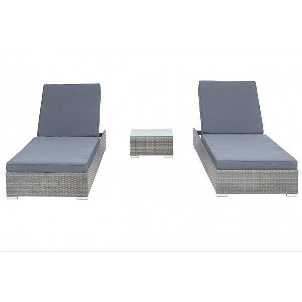 Solsängar 2 st med bord - Astrid Solsängar 2 st med bord - Astrid