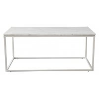 Eminent rektangulärt soffbord i marmor 110 cm - Vit marmor
