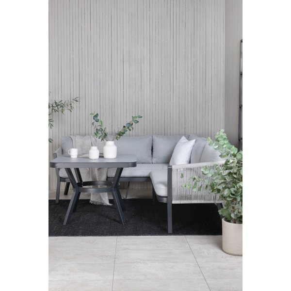 Groupe de canapés d'angle Virya - Noir/Gris Groupe de canapés d'angle Virya - Noir/Gris