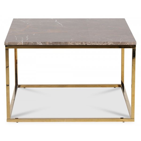 Accent soffbord 75 - Brun marmor / Blank mässing Accent soffbord 75 - Brun marmor / Blank mässing
