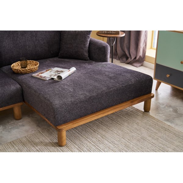 Canapé divan Reims droit - Anthracite Canapé divan Reims droit - Anthracite