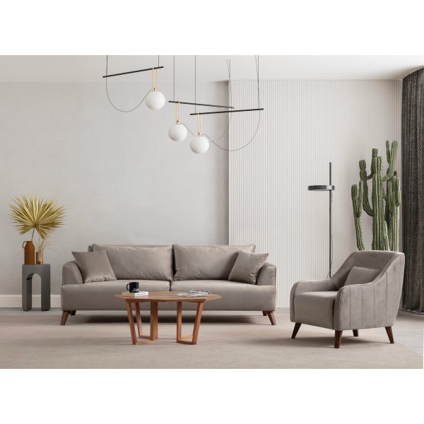 Buhara 3-sits soffa - Ljusgrå Buhara 3-sits soffa - Ljusgrå