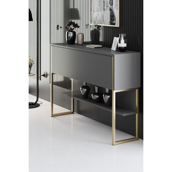 Table relief Lux 120 x 30 cm - Anthracite/or