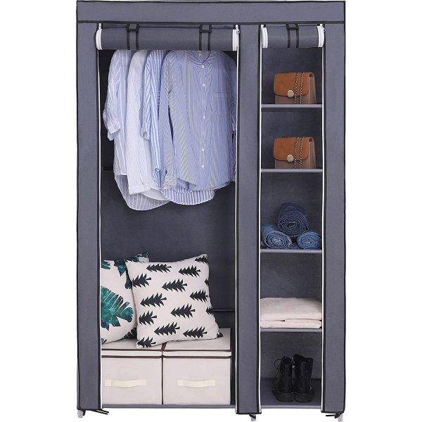 Armoire Prescott 110 x 175 cm - Gris Armoire Prescott 110 x 175 cm - Gris