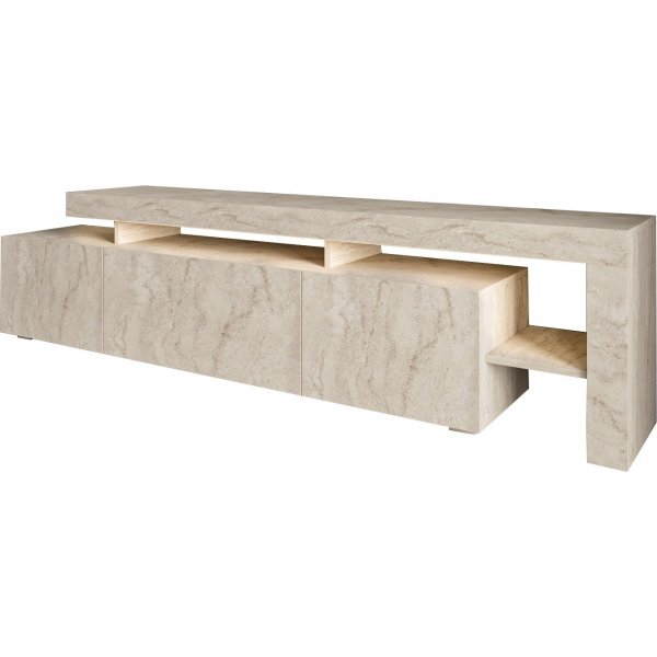 Meuble TV Beliz en travertin - 192 cm Meuble TV Beliz en travertin - 192 cm