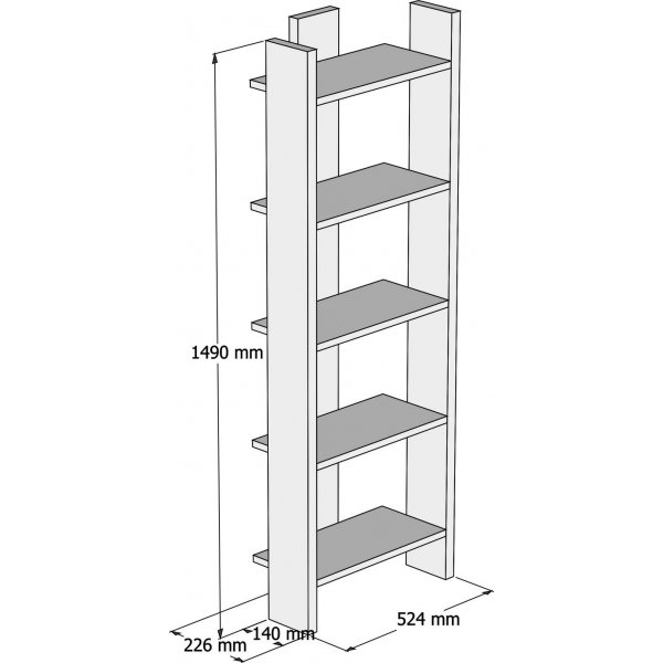 Bibliothque Viveka - Blanc