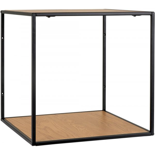 Étagère murale blanche - Noir/imitation chêne - 36x36x36 Étagère murale blanche - Noir/imitation chêne - 36x36x36