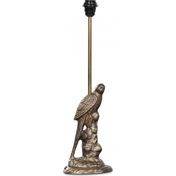 Fgel lampfot H56 cm - Matt antik mssing