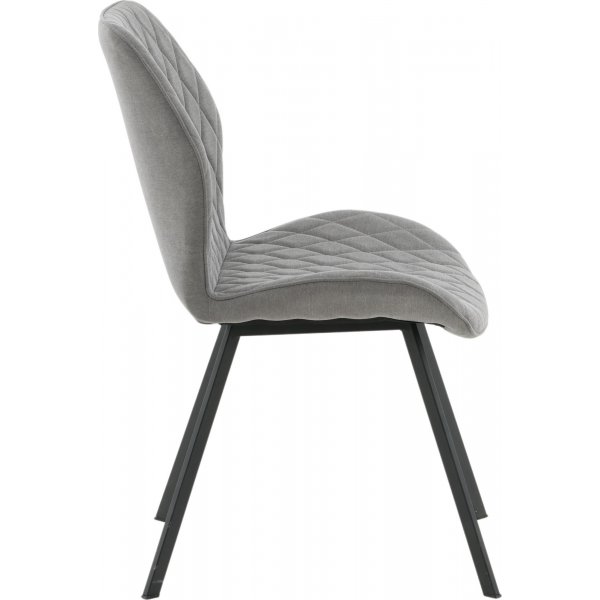 Chaise de salle  manger Greta - Tissu gris
