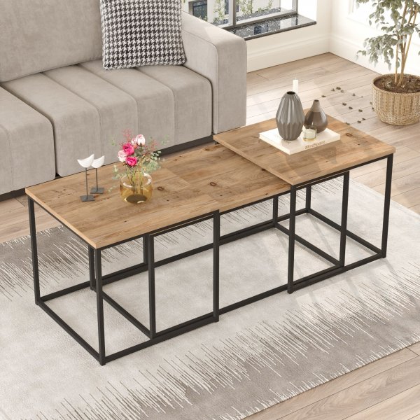 Table basse Voyage 9, 50/90 x 50/45 cm - Pin Table basse Voyage 9, 50/90 x 50/45 cm - Pin