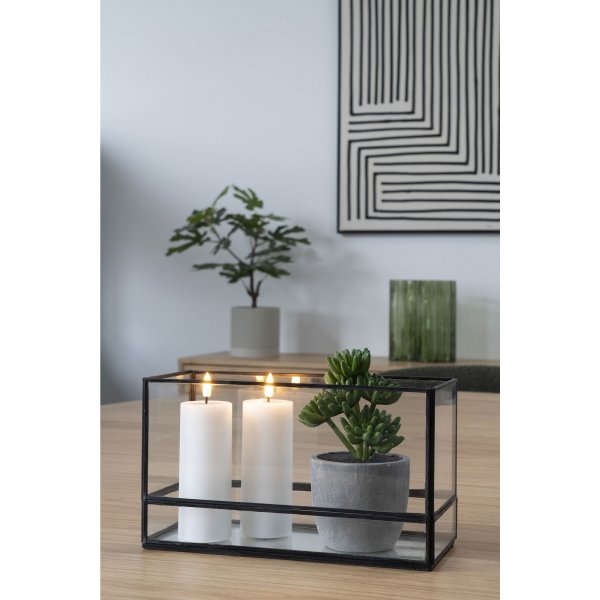 Bougeoir ouragan 30x12x15 cm - Noir Bougeoir ouragan 30x12x15 cm - Noir