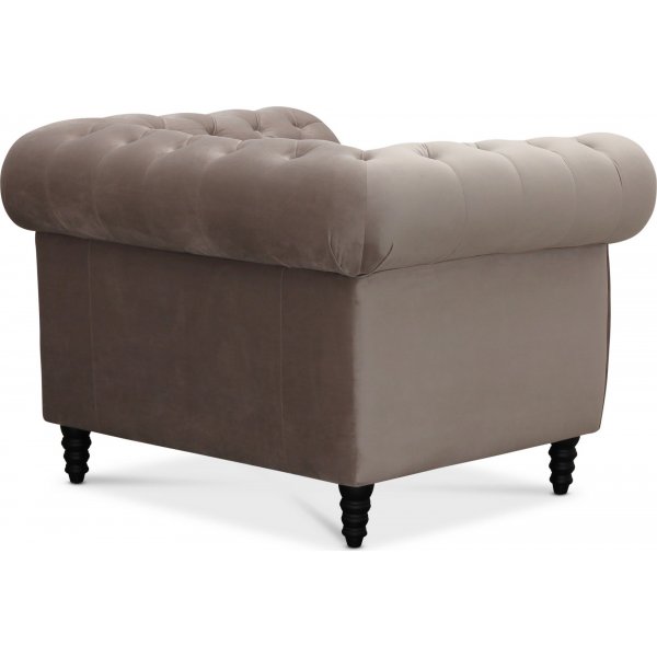 Chesterfield Cambridge Ftlj - Ljusgr sammet