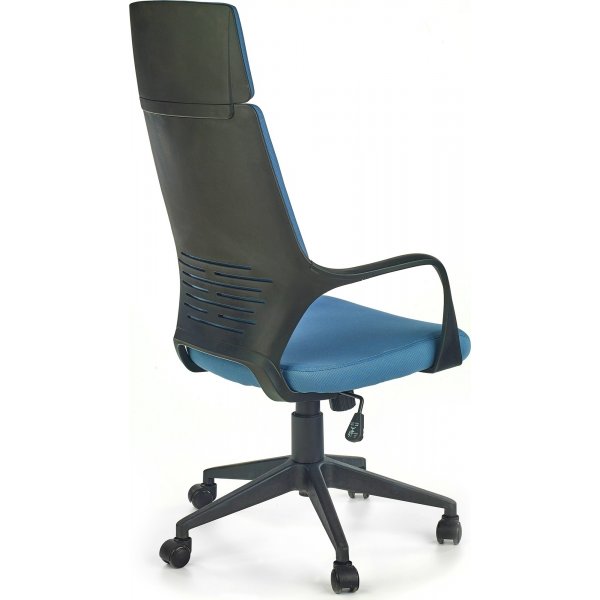 Chaise de bureau Cecylia - Noir et bleu