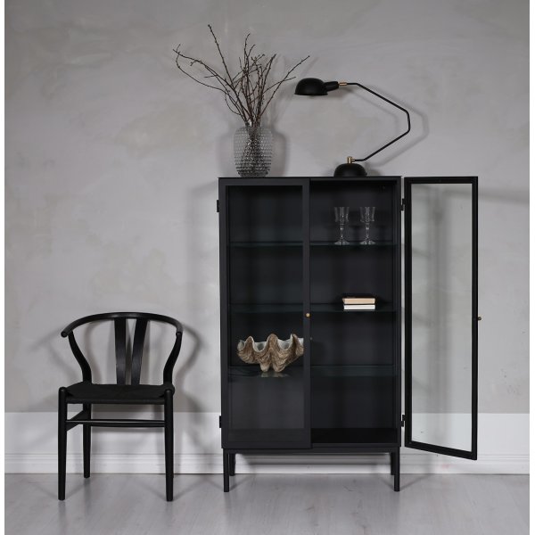 Zamora skåp - Svart / Klarglas Zamora skåp - Svart / Klarglas