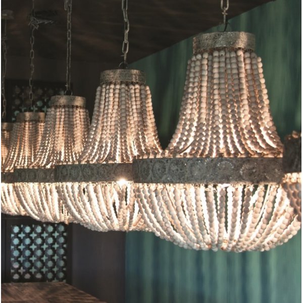 Plafonnier avec boules en bois - O&J Plafonnier avec boules en bois - O&J