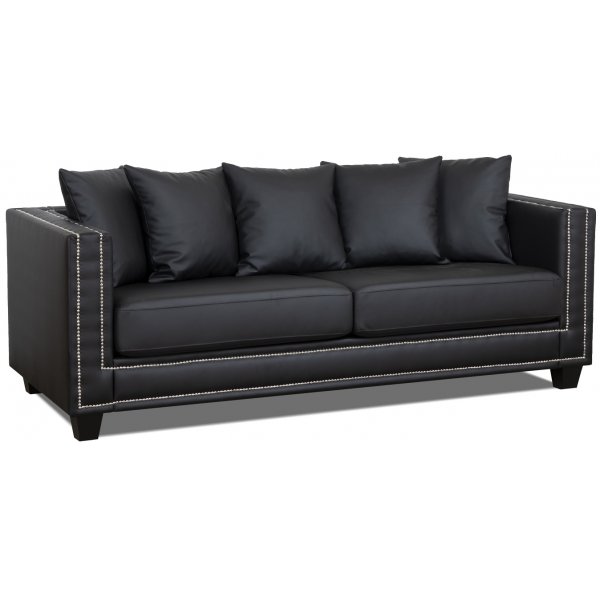 Soffa 3-sits med nitar Soffa 3-sits med nitar