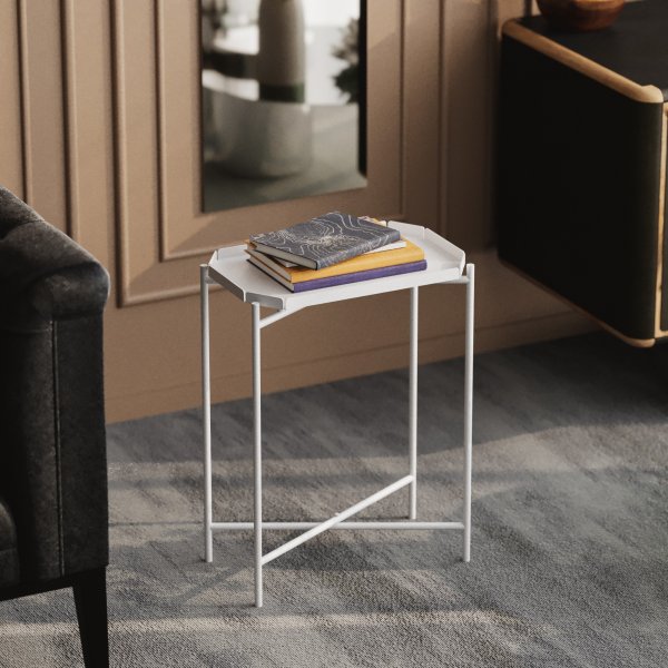 Table basse Vela 40 x 26 cm - Blanc Table basse Vela 40 x 26 cm - Blanc