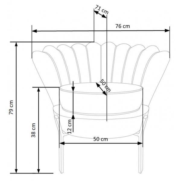 Fauteuil Duran en velours gris Fauteuil Duran en velours gris