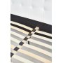 Klara 160x200 cm sngram med huvudgavel i vitt konstlder