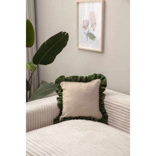 Firefly kuddfodral 43 x 43 cm - Grn/beige