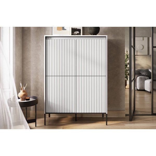 Trend skåp H140 cm - Vit/svart Trend skåp H140 cm - Vit/svart