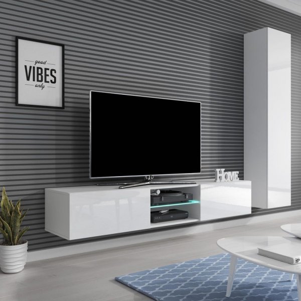 Banc TV mural Adiam blanc Banc TV mural Adiam blanc