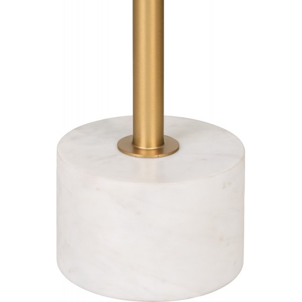 Table d'appoint ronde Lecco avec base en marbre et laiton 41 cm