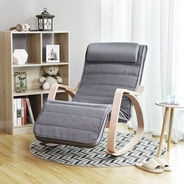 Chaise berçante Ubbe - Gris foncé Chaise berçante Ubbe - Gris foncé