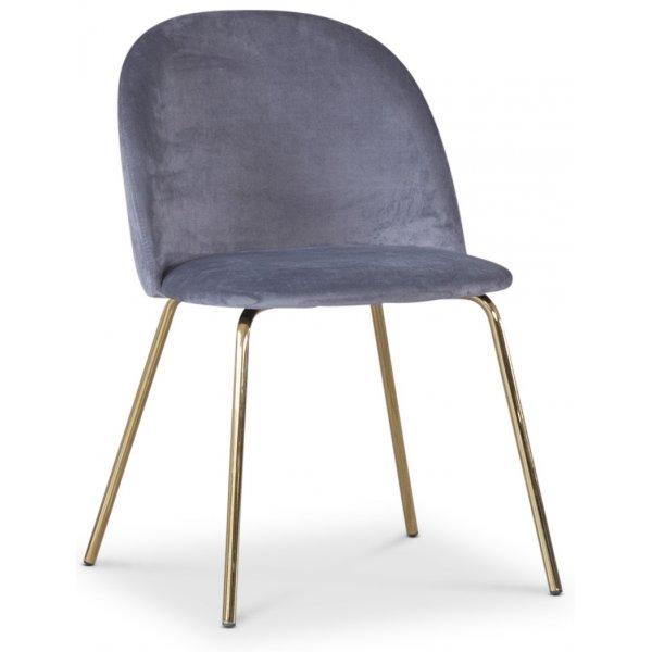 Giovani velvet stol - Gr/Mssing