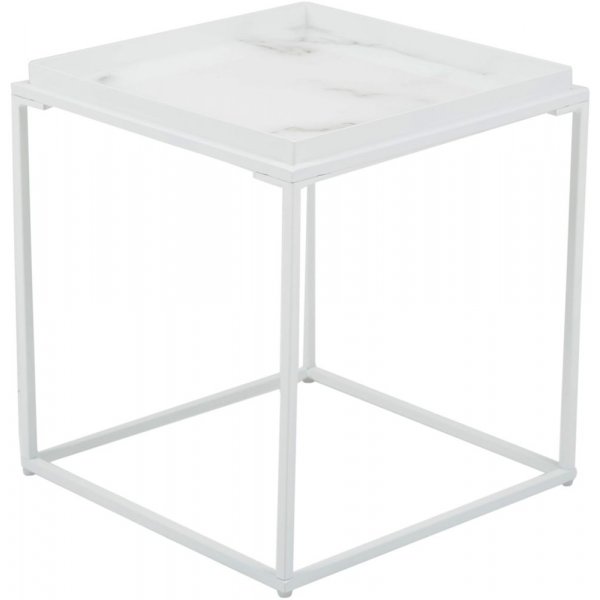 Table d'appoint Hilliard 42 x 42 cm - Blanc Table d'appoint Hilliard 42 x 42 cm - Blanc