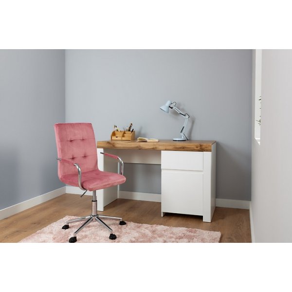Bureau Holten 130,2 x 56,5 cm - Blanc/chne