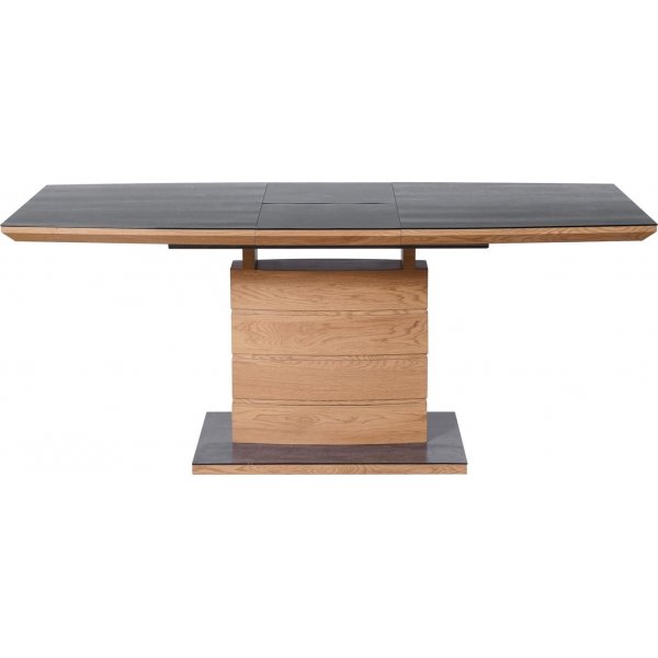 Table  manger Viggen 140-180 cm - Gris fonc/chne