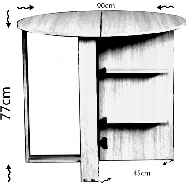 Meze klaffbord 90x45/90 cm - Valn�t