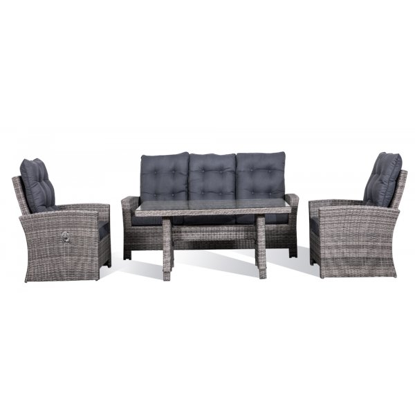 Orlando utembelgrupp hg rygg stllbara ftljer - Gr/beige