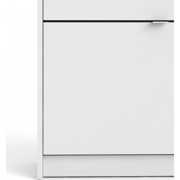 Meuble à chaussures profond avec 4 compartiments - Blanc Meuble à chaussures profond avec 4 compartiments - Blanc