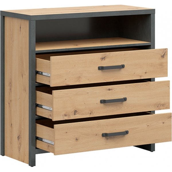 Weston ladekast 90 cm - Artisan eiken/grijs Weston ladekast 90 cm - Artisan eiken/grijs