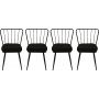Ylva stolset (4 st) - Svart
