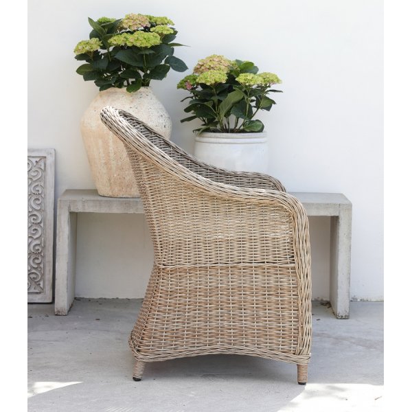 Mercury utemöbelset med sidobord - Natur Mercury utemöbelset med sidobord - Natur