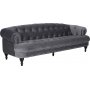 Chesterfield soffa i gr sammet