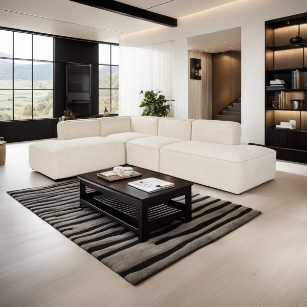 Canapé d'angle More avec extrémités ouvertes à gauche - Crème Canapé d'angle More avec extrémités ouvertes à gauche - Crème