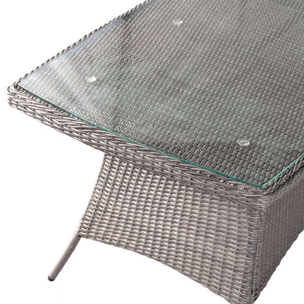 California utemöbelgrupp med recliner soffa, fåtöljer och bord - Grå konstrotting California utemöbelgrupp med recliner soffa, fåtöljer och bord - Grå konstrotting